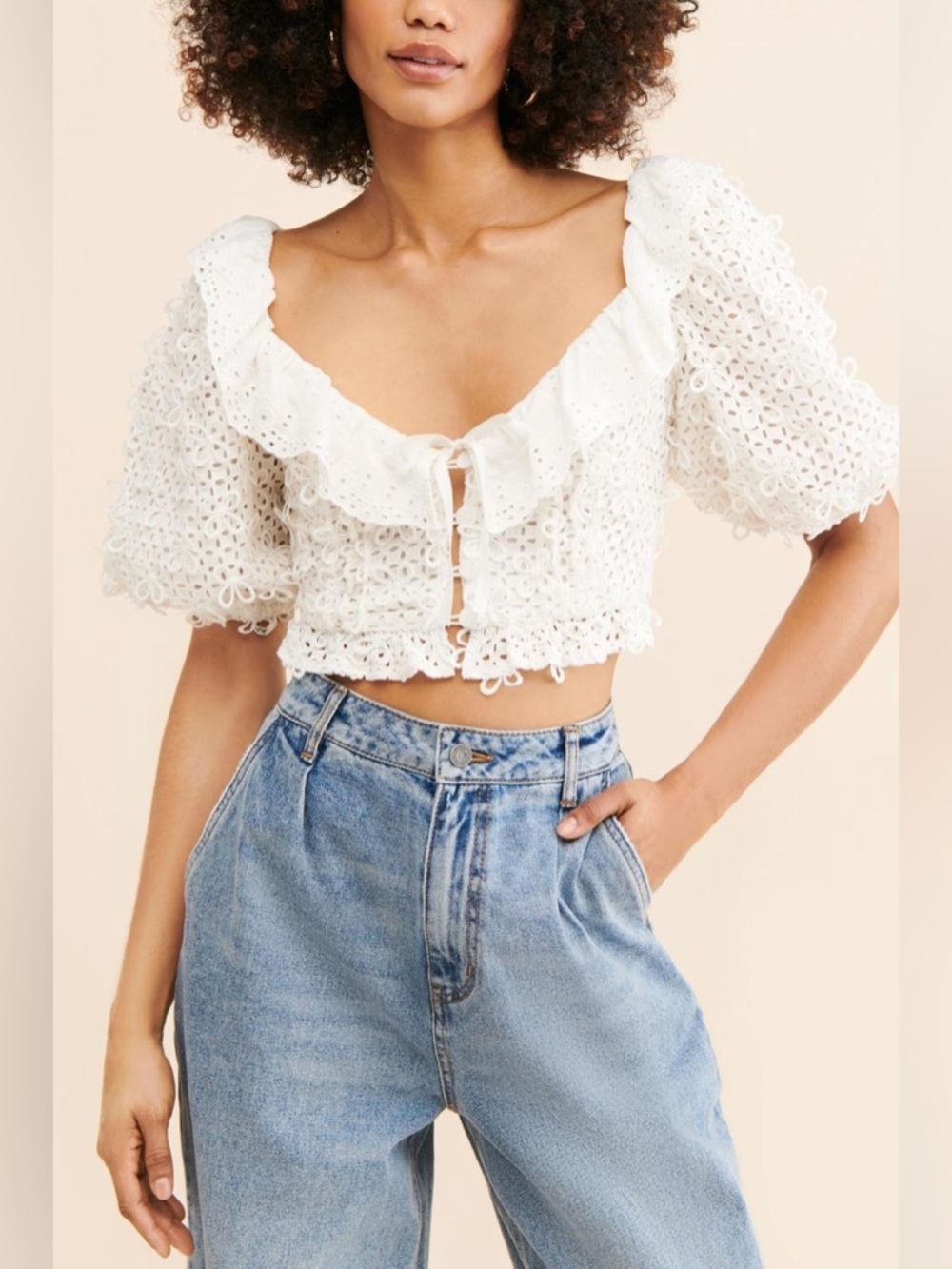 For Love And Lemons Cassie Crop Top Size XS NWT